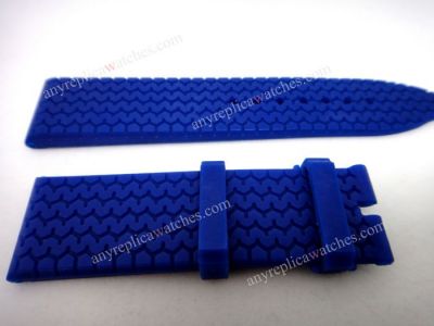 Replacement Chopard Replica Watch Band - Blue 23mm Rubber Watch Band